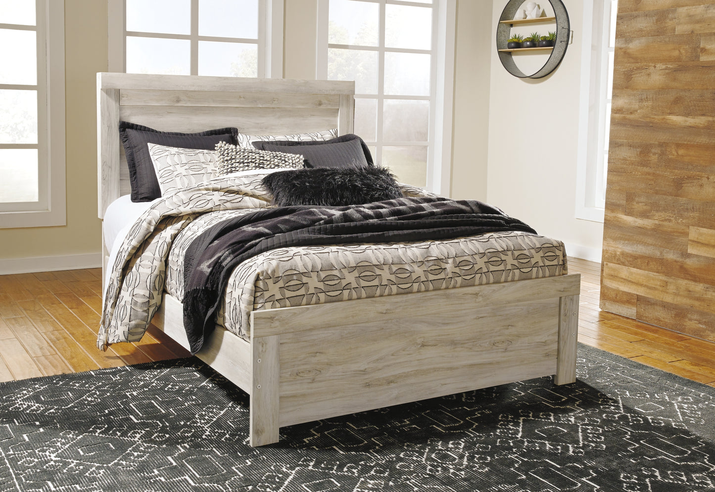 Bellaby Panel Bed With Mirrored Dresser And Chest