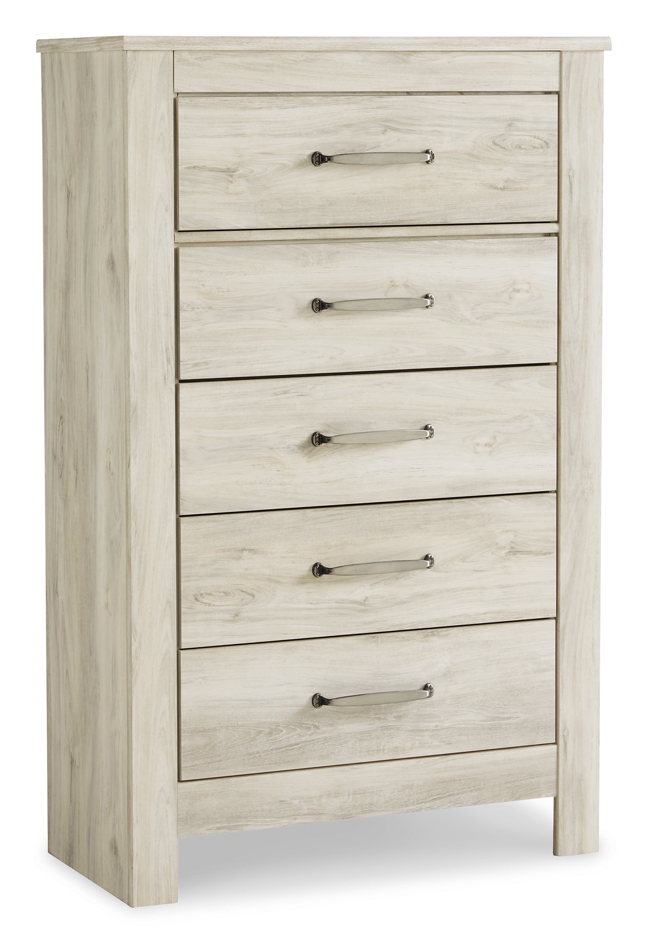 Bellaby Crossbuck Panel Bed With Mirrored Dresser And Chest