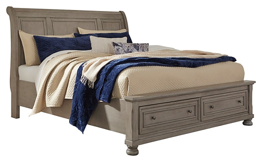 Ashley Express - Lettner Queen Sleigh Bed with 2 Storage Drawers