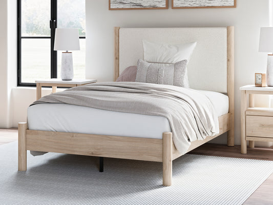 Cadmori  Upholstered Panel Bed