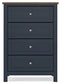 Landocken Queen Panel Bed with Mirrored Dresser, Chest and Nightstand