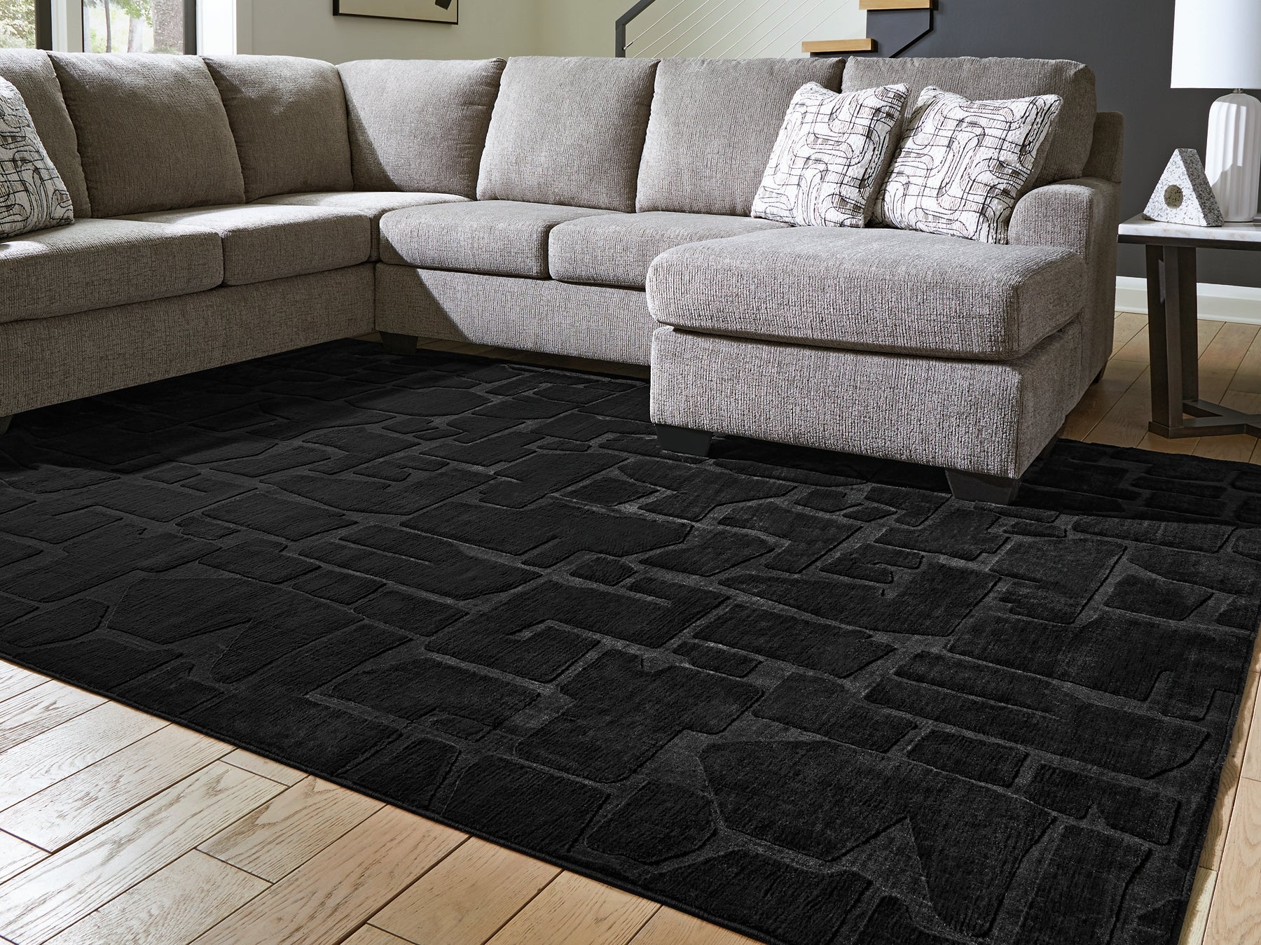 【JOURNAL STANDARD FURNITURE】 OULU RUG nuLOOM Jacquie Vintage Floral Silver 8 ft. x 10 ft. Area Rug