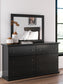 Twin Panel Bed with Mirrored Dresser, Chest and Nightstand