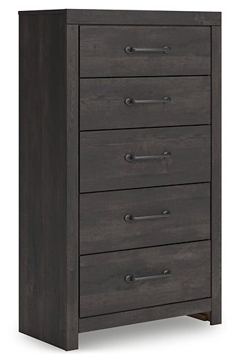 Hollivern Full Panel Bed with Storage with Mirrored Dresser, Chest and Nightstand