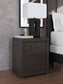 King Panel Storage Bed with Mirrored Dresser, Chest and Nightstand