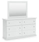 Bostwick Shoals Twin Panel Bed with Mirrored Dresser, Chest and Nightstand