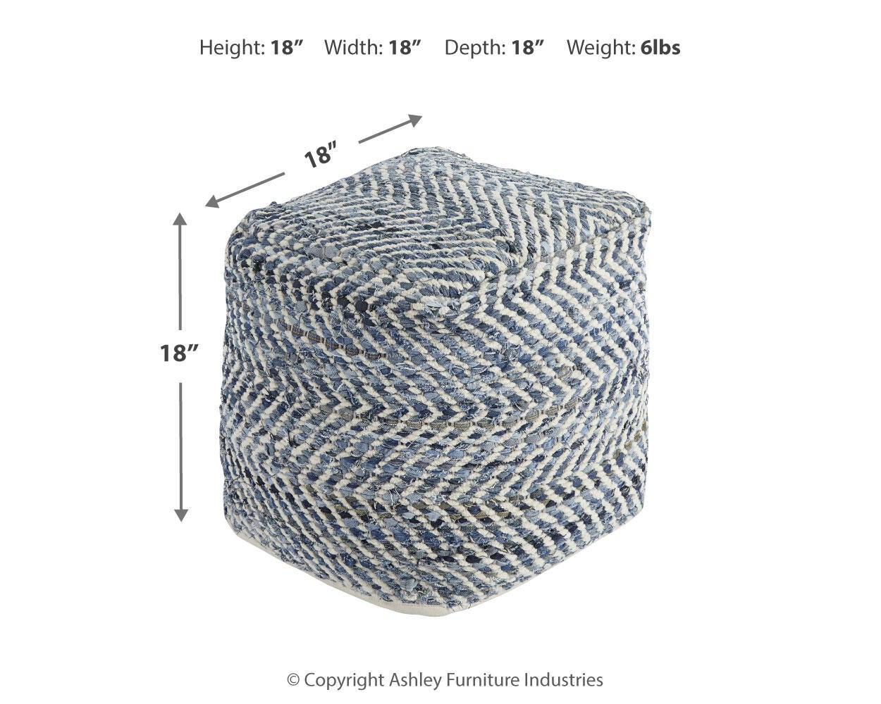 Ashley Express - Chevron Pouf