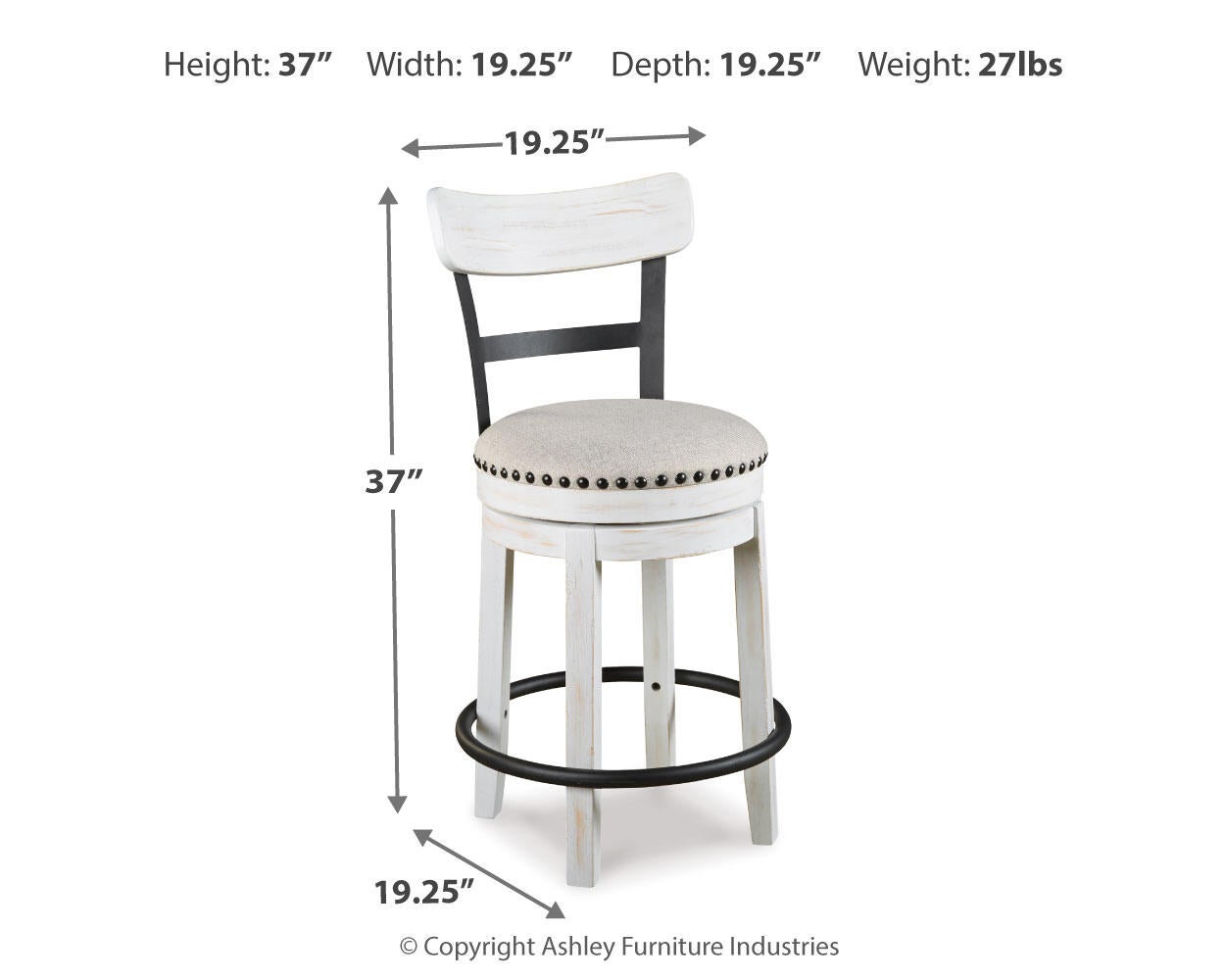 Ashley Express - Valebeck Counter Height Dining Table and 2 Barstools