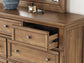 Feddinger California King Storage Sleigh Bed with Mirrored Dresser and Nightstand