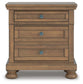 Feddinger King Storage Sleigh Bed with Mirrored Dresser and Nightstand