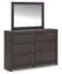 Fraluna King Panel Storage Bed, Dresser, Mirror and Nightstand