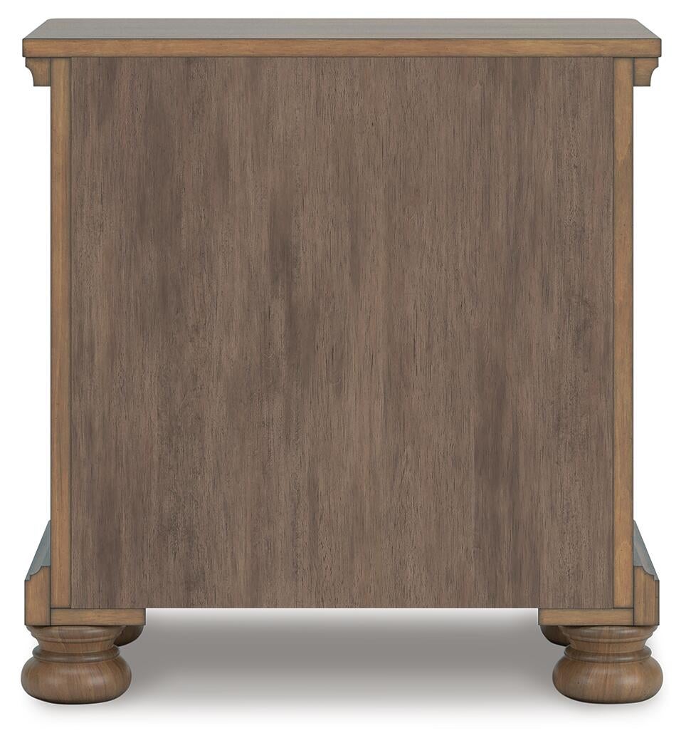 Feddinger Queen Storage Sleigh Bed with Mirrored Dresser and Nightstand