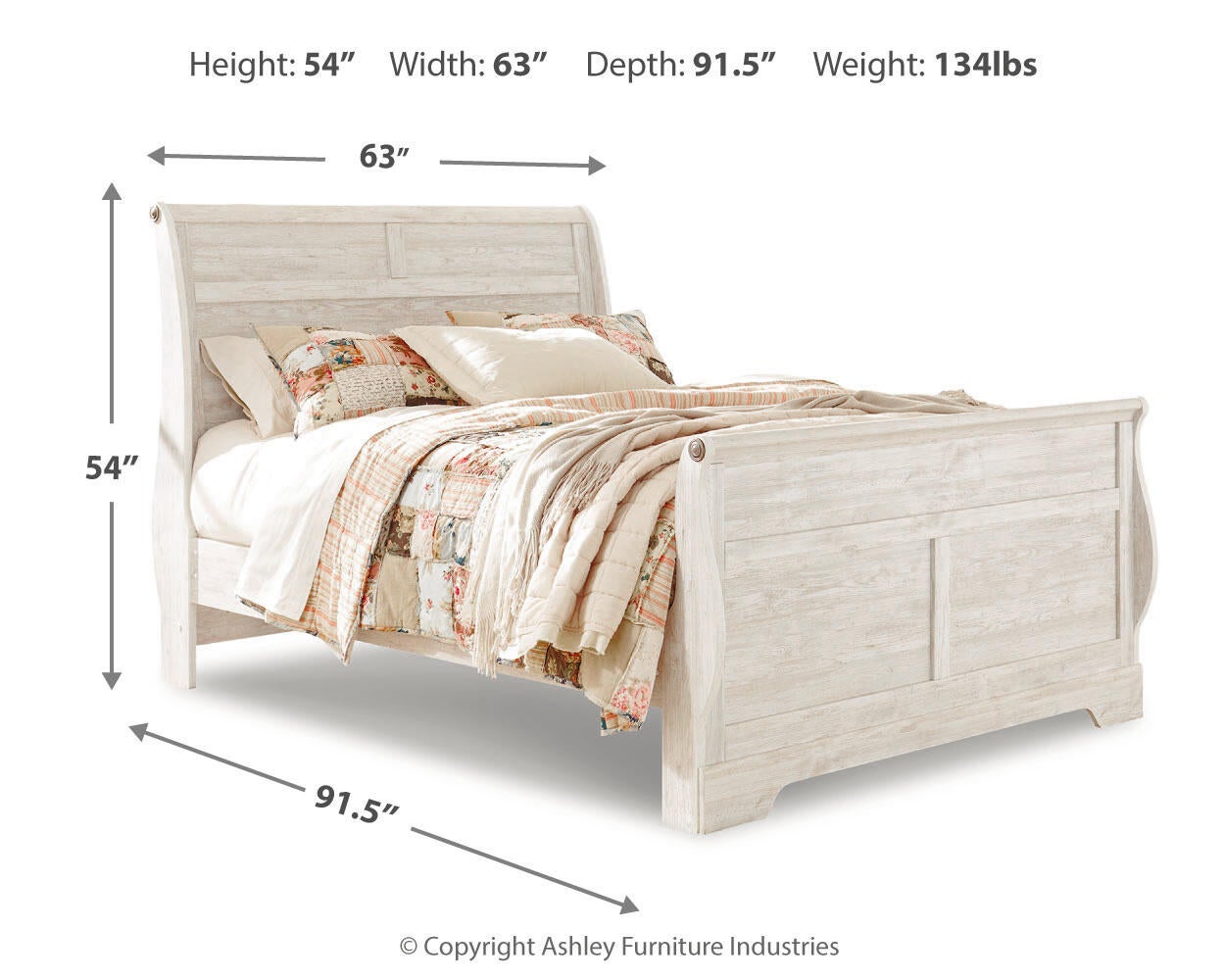 Ashley Express - Willowton Queen Sleigh Bed