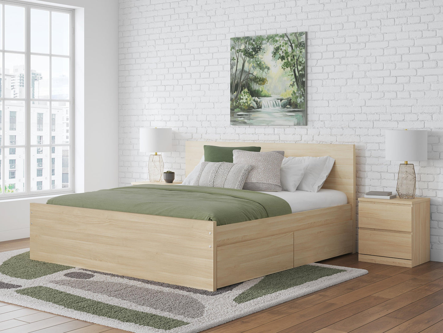 Ashley Express - Onita King Panel Platform Bed with 2 Side Storage
