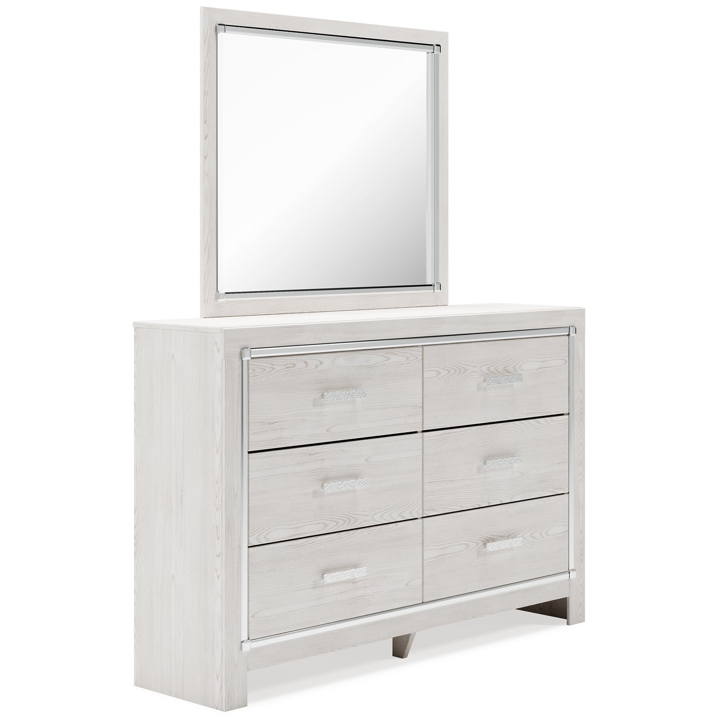 Altyra King Bookcase Headboard with Mirrored Dresser