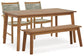 Ashley Express - Janiyah Outdoor Dining Table and 2 Chairs and Bench